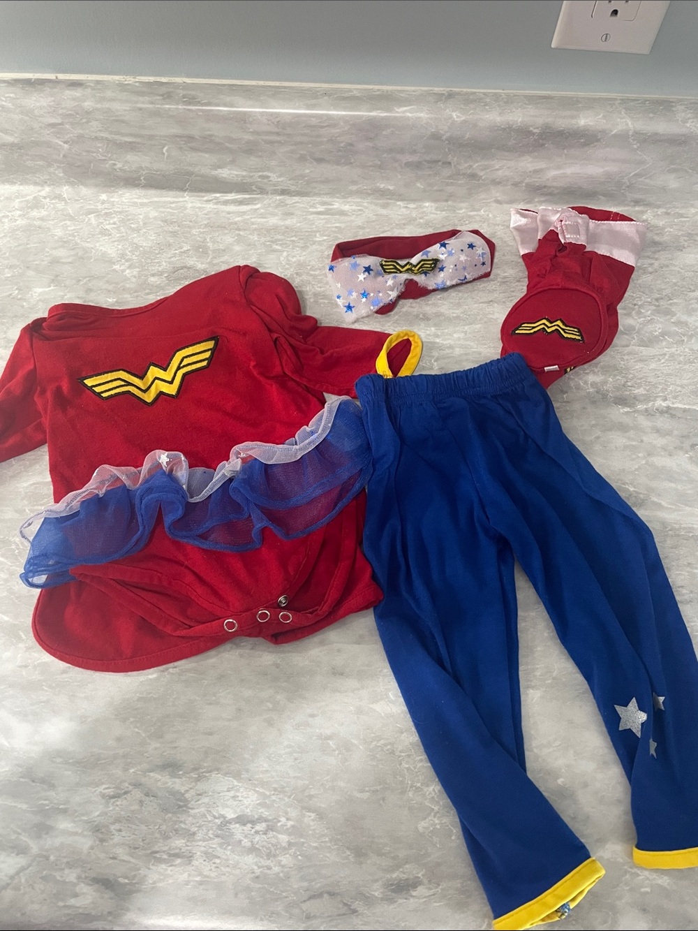 Rubie's Wonder Woman Red and Blue Infant/Toddler Costume Set